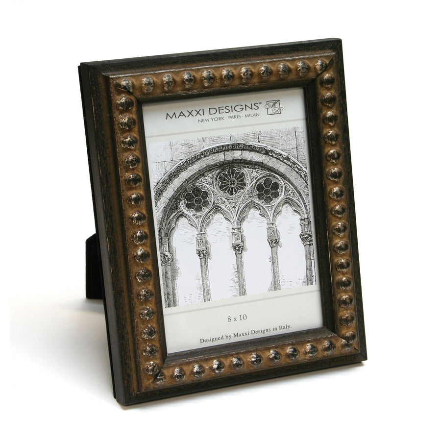 Picture Frame Arezzo Beads 4 x 6 Antique Silver With Beads  Maxxi Photo
