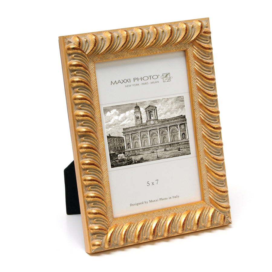 Picture Frame Casa Bella Wave 4 x 6 Antique Gold  Maxxi Photo