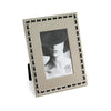 Picture Frame Cosmo Black Pu Woven 4 x 6 Silver with Black  Maxxi Photo