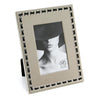 Picture Frame Cosmo Black Pu Woven 5 x 7 Silver with Black  Maxxi Photo